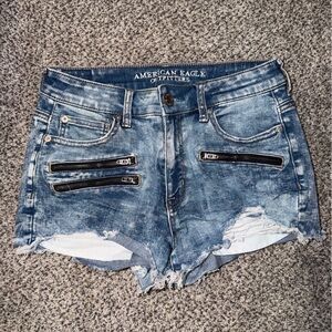 American Eagle Outfitters Blue Hi-Rise Shortie